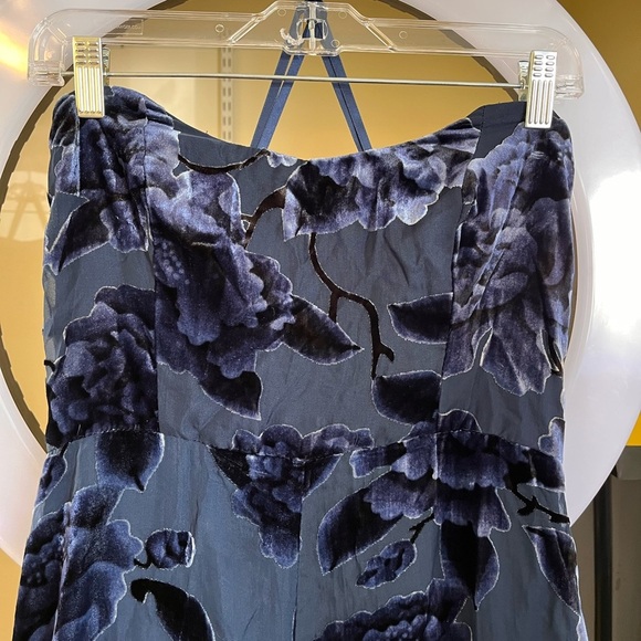 Hutch Sonnie Jumpsuit Blue Floral Velvet - Picture 8 of 16